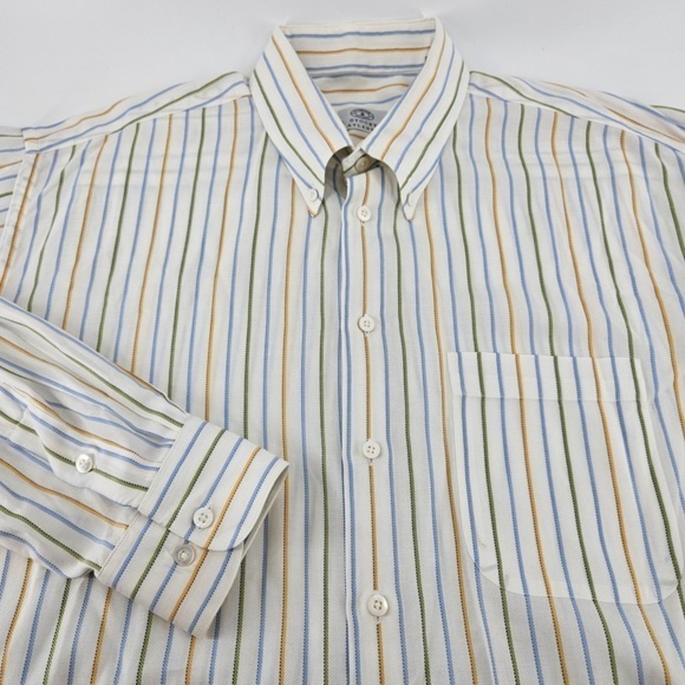 H Stockton Atlanta Shirt Mens XL Button Down Long Sleeve Cotton A66